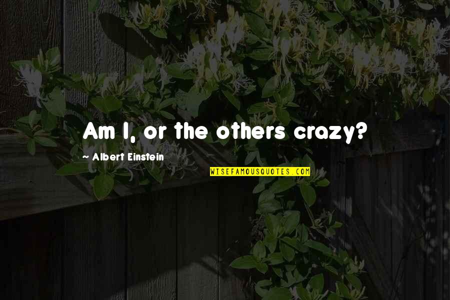 Omiss O De Fonemas Quotes By Albert Einstein: Am I, or the others crazy? Omiss O De Fonemas Quotes By Albert Einstein: Am I, or the others crazy?