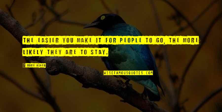 Omission Is A Lie Quote Quotes By Dave Winer: The easier you make it for people to