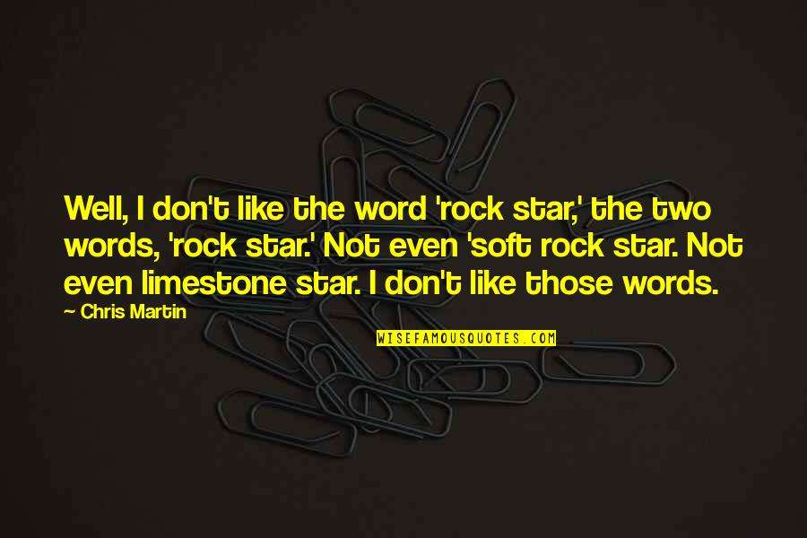 Omm Quotes By Chris Martin: Well, I don't like the word 'rock star,'