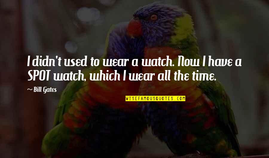 Omnisciente Cancion Quotes By Bill Gates: I didn't used to wear a watch. Now