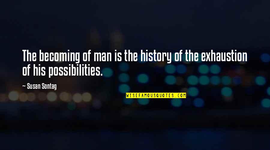 On Becoming His Quotes By Susan Sontag: The becoming of man is the history of