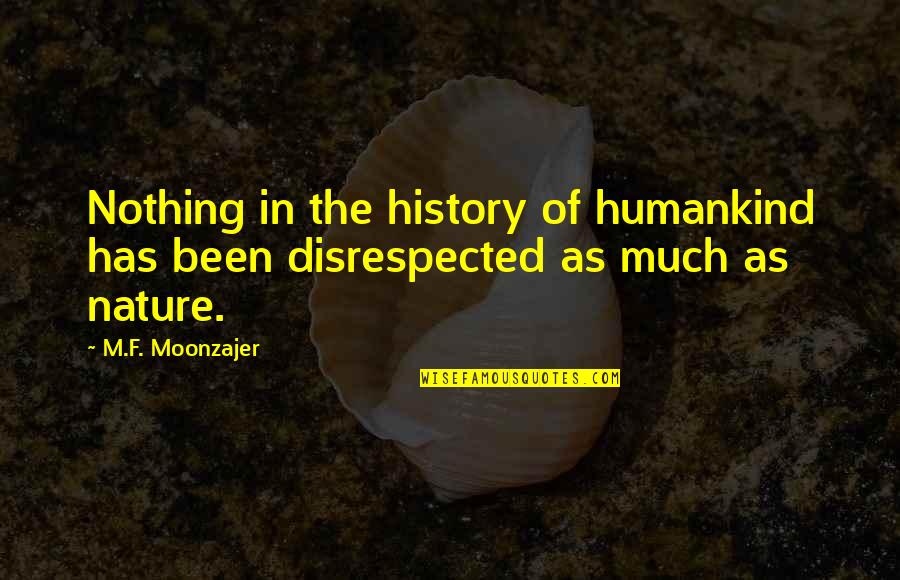 On Disrespect Quotes By M.F. Moonzajer: Nothing in the history of humankind has been