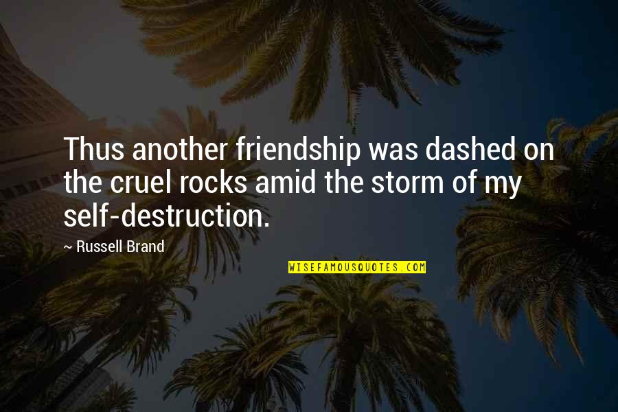 On Friendship Quotes By Russell Brand: Thus another friendship was dashed on the cruel On Friendship Quotes By Russell Brand: Thus another friendship was dashed on the cruel