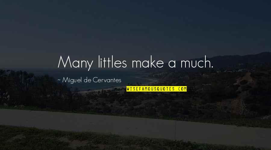 On His Blindness Quotes By Miguel De Cervantes: Many littles make a much. On His Blindness Quotes By Miguel De Cervantes: Many littles make a much.