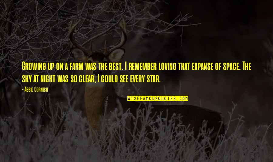 On Loving Quotes By Abbie Cornish: Growing up on a farm was the best. On Loving Quotes By Abbie Cornish: Growing up on a farm was the best.