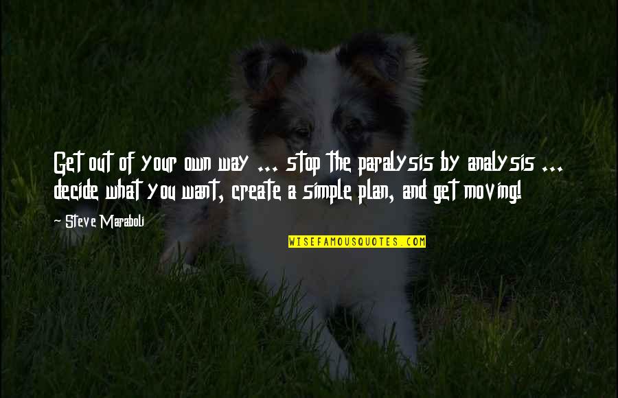 On My Way To Success Quotes By Steve Maraboli: Get out of your own way ... stop