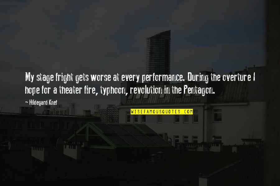 On Stage Performance Quotes By Hildegard Knef: My stage fright gets worse at every performance.