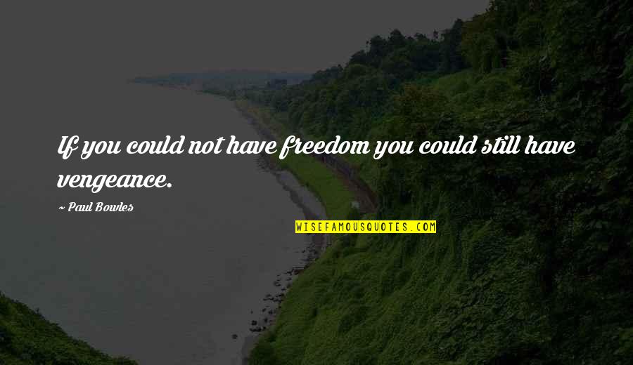 On The Duty Of Civil Disobedience Quotes By Paul Bowles: If you could not have freedom you could