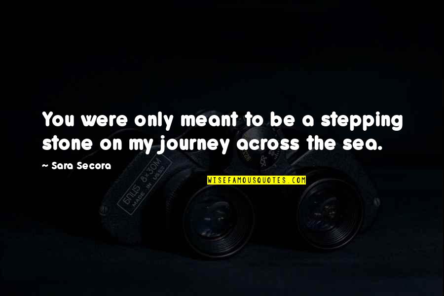 On The Journey Quotes By Sara Secora: You were only meant to be a stepping