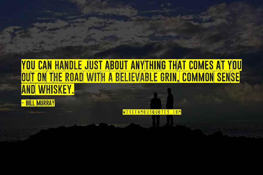 On The Road Travel Quotes By Bill Murray: You can handle just about anything that comes