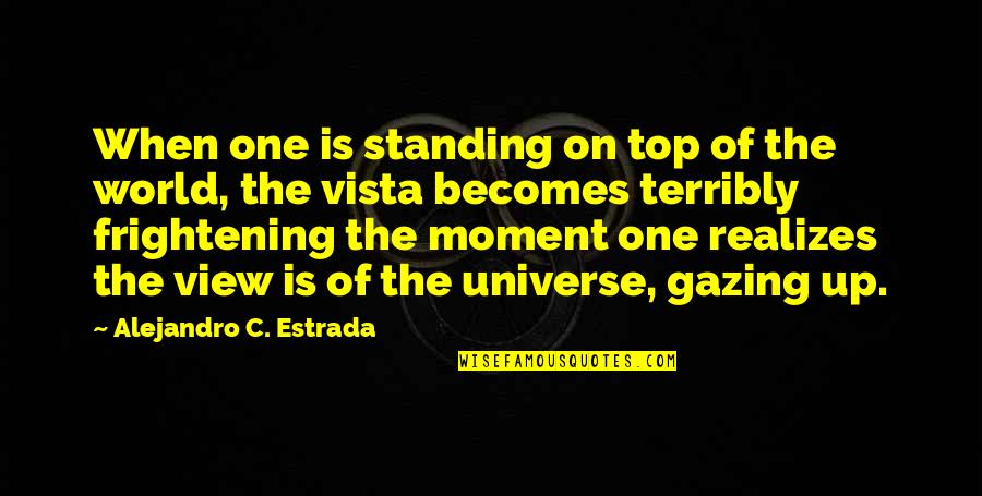 On Top Of World Quotes By Alejandro C. Estrada: When one is standing on top of the