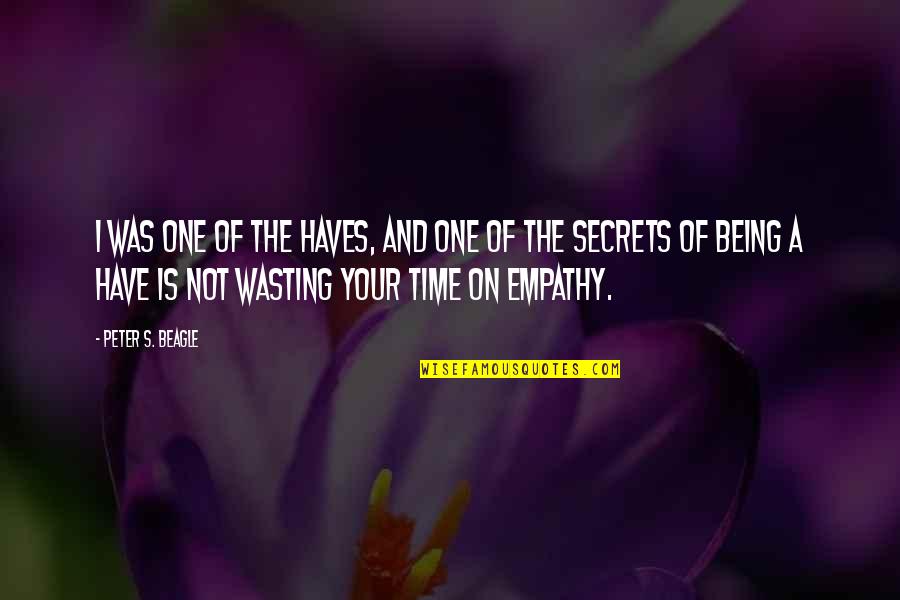 On Wasting Time Quotes By Peter S. Beagle: I was one of the haves, and one On Wasting Time Quotes By Peter S. Beagle: I was one of the haves, and one