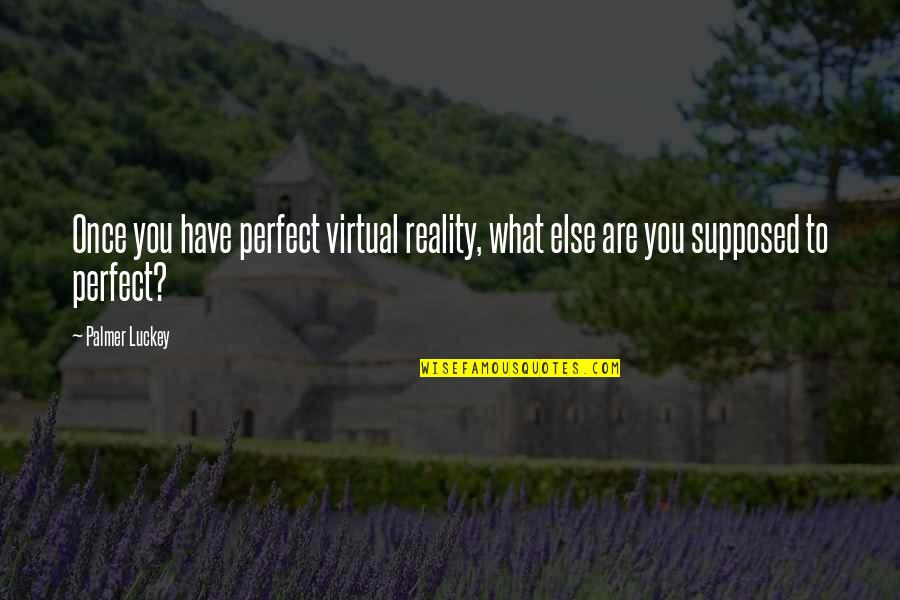 Onandi Lowes Birthplace Quotes By Palmer Luckey: Once you have perfect virtual reality, what else