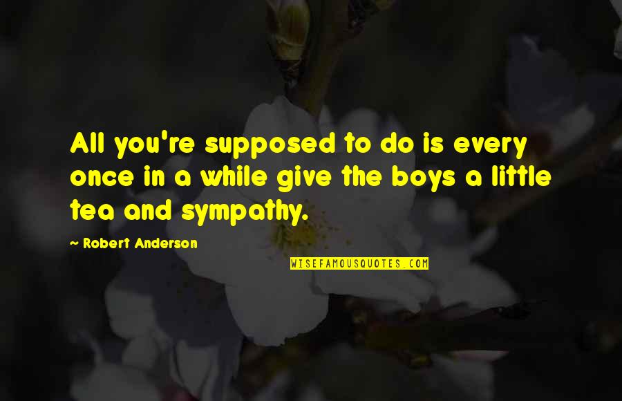 Once I Give Up On You Quotes By Robert Anderson: All you're supposed to do is every once