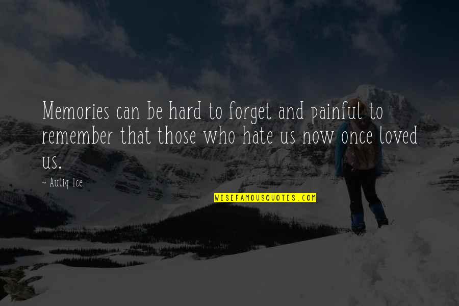 Once I Loved You Now I Hate You Quotes By Auliq Ice: Memories can be hard to forget and painful