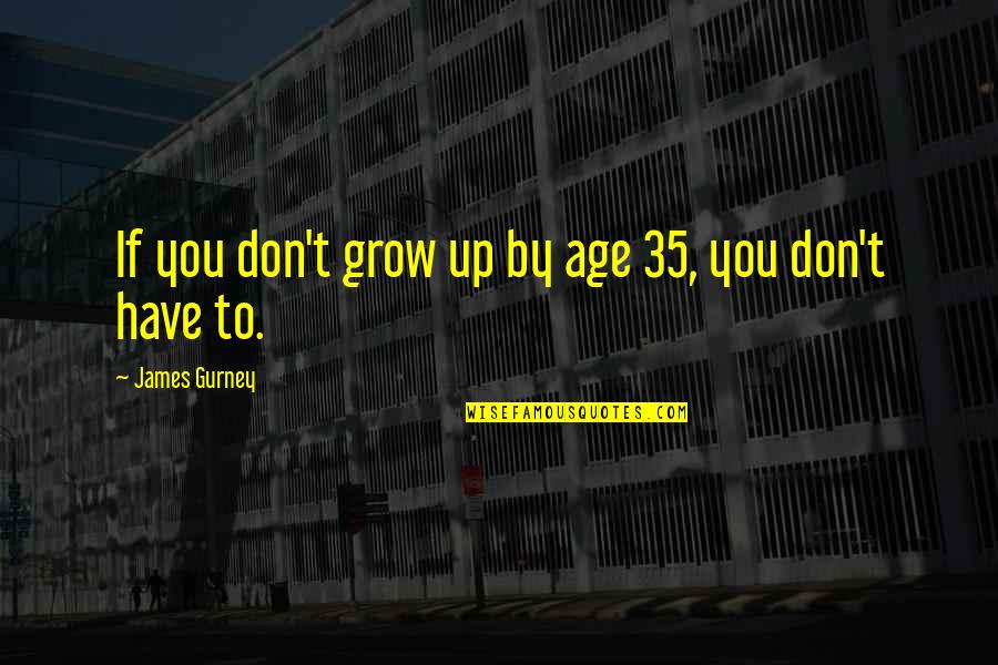 Once In Lifetime Experience Quotes By James Gurney: If you don't grow up by age 35,