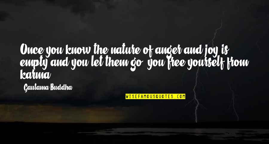 Once You Let Go Quotes By Gautama Buddha: Once you know the nature of anger and