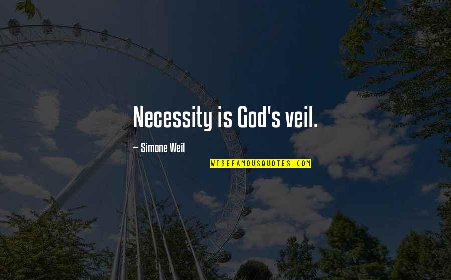 Once You Start Liking Someone Quotes By Simone Weil: Necessity is God's veil.