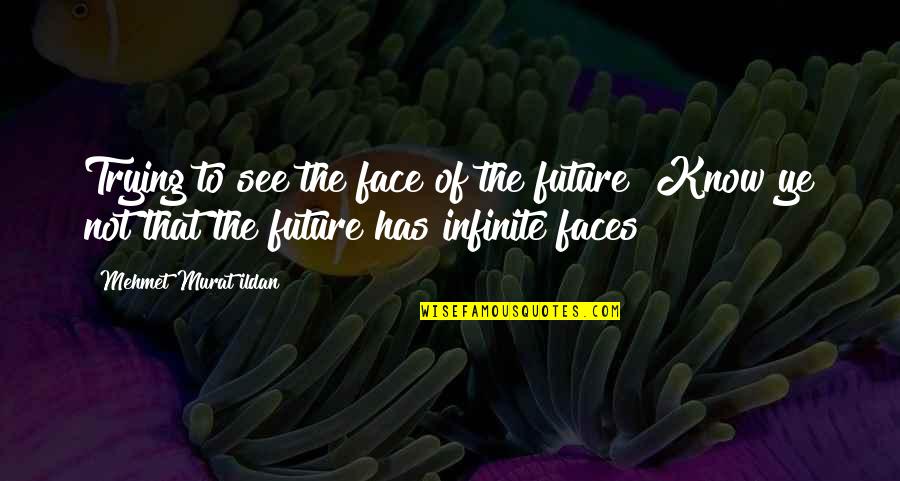 Onderwerpen Gesprek Quotes By Mehmet Murat Ildan: Trying to see the face of the future?
