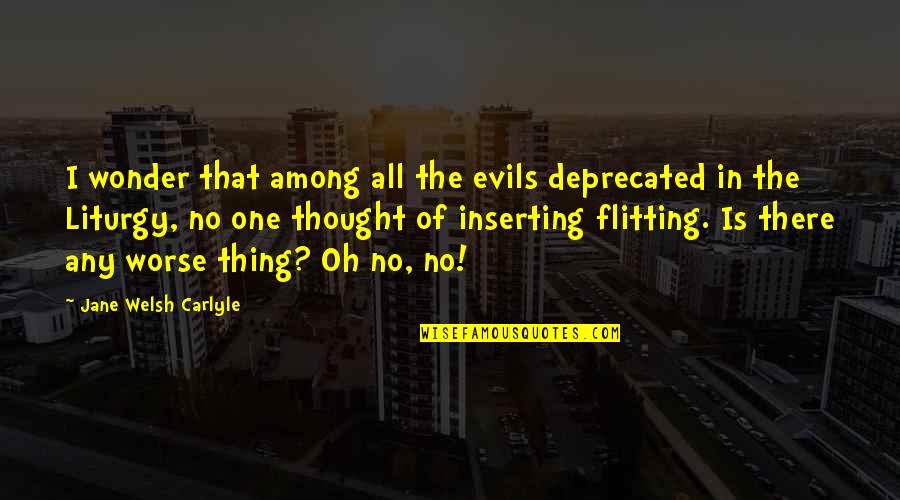 One Among Many Quotes By Jane Welsh Carlyle: I wonder that among all the evils deprecated