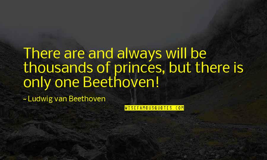 One And Only Quotes By Ludwig Van Beethoven: There are and always will be thousands of