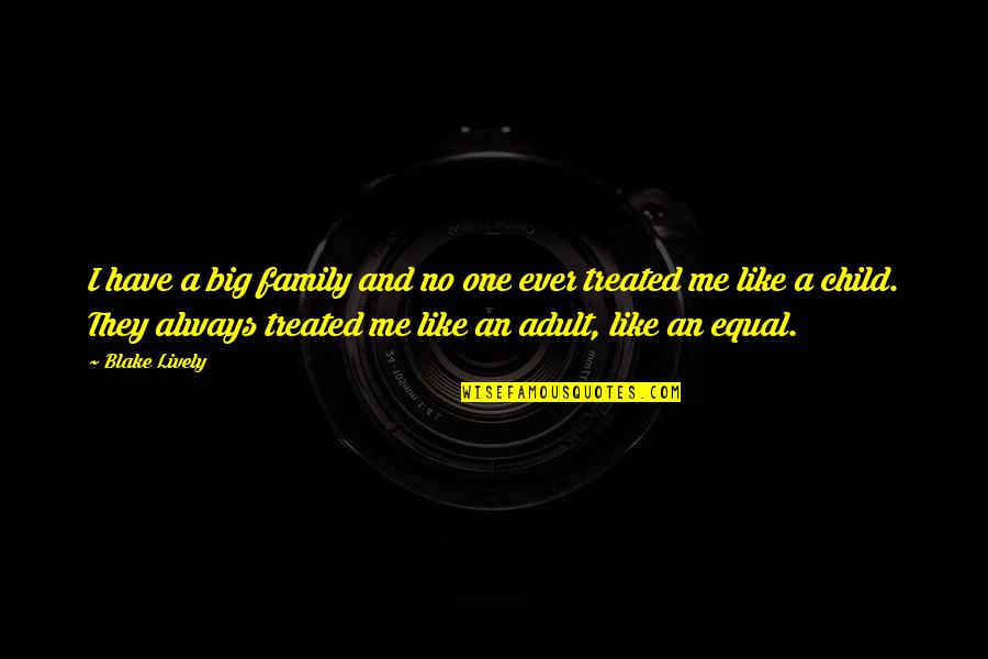 One Big Family Quotes By Blake Lively: I have a big family and no one