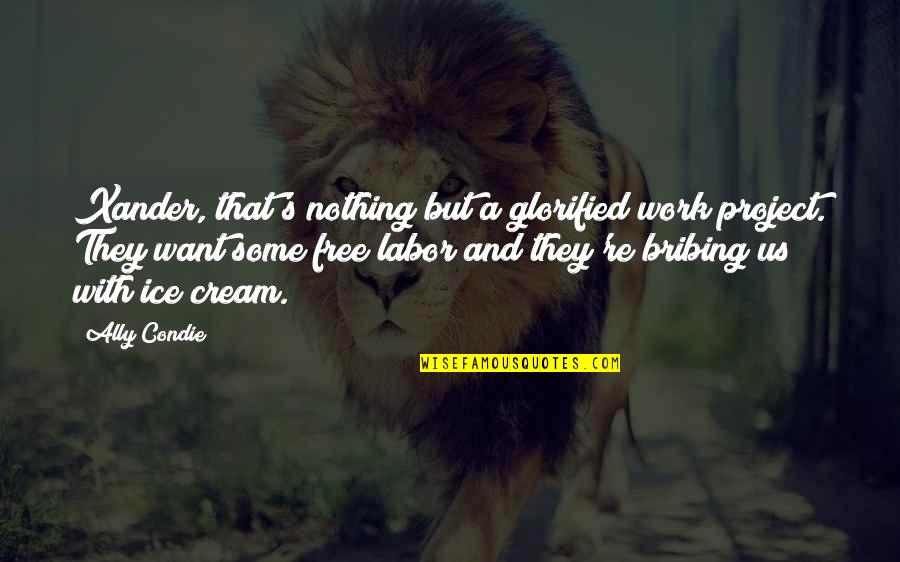 One Can Build A Better World Quotes By Ally Condie: Xander, that's nothing but a glorified work project.