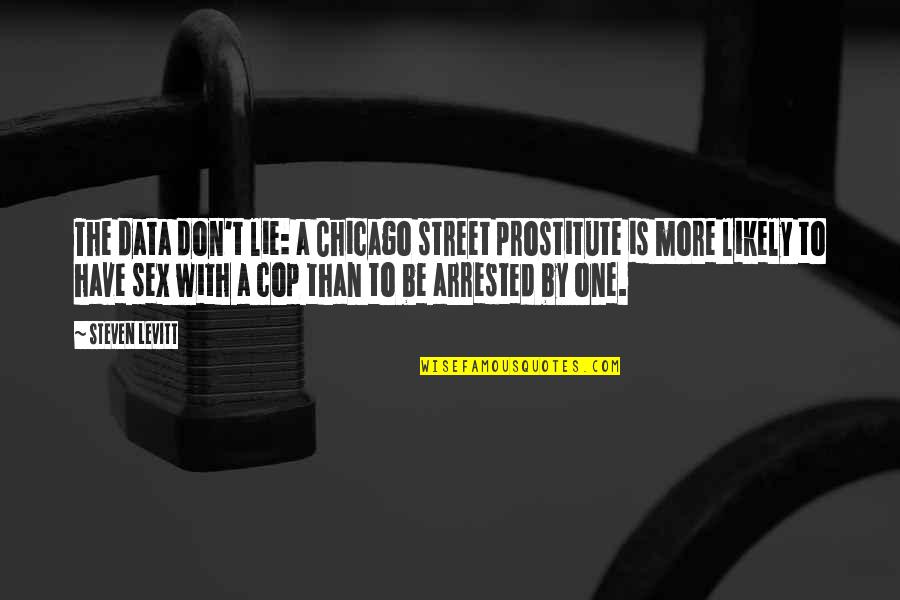 One Chicago Quotes By Steven Levitt: The data don't lie: a Chicago street prostitute