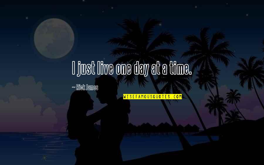 One Day At Time Quotes By Rick James: I just live one day at a time.