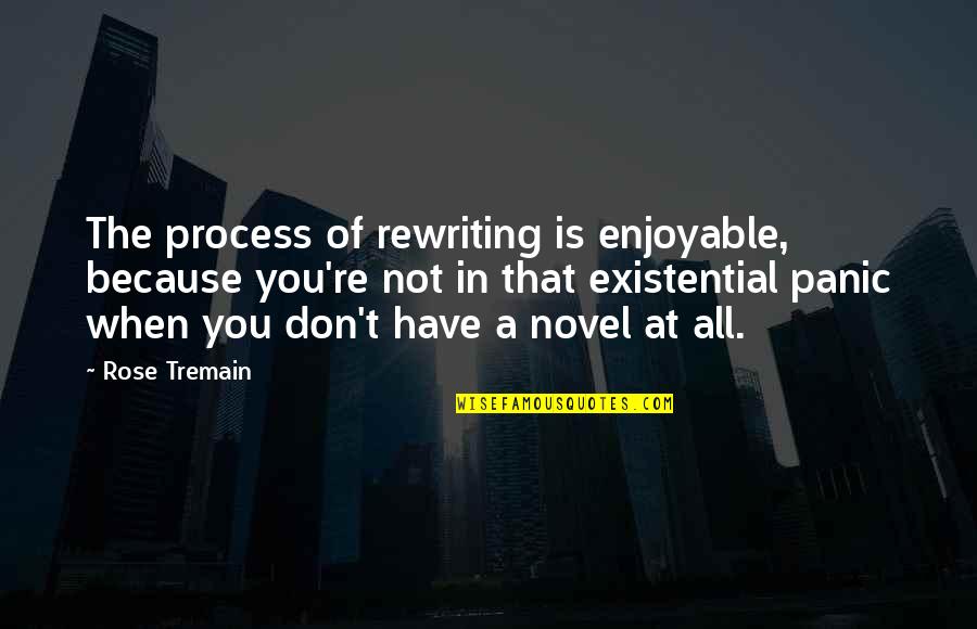One Day Truth Will Come Out Quotes By Rose Tremain: The process of rewriting is enjoyable, because you're