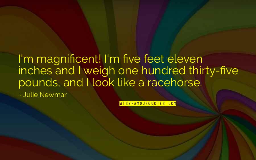 One Eleven Quotes By Julie Newmar: I'm magnificent! I'm five feet eleven inches and One Eleven Quotes By Julie Newmar: I'm magnificent! I'm five feet eleven inches and