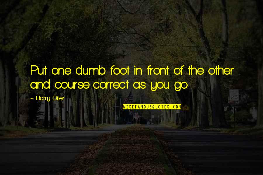 One Foot In Front Of The Other Quotes By Barry Diller: Put one dumb foot in front of the