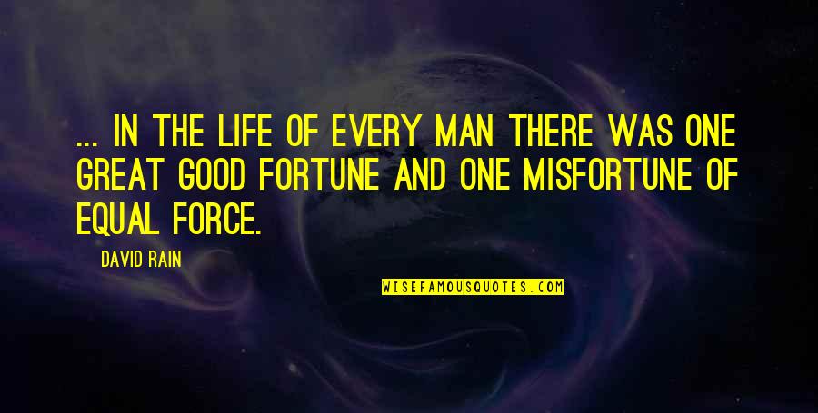 One Great Man Quotes By David Rain: ... in the life of every man there