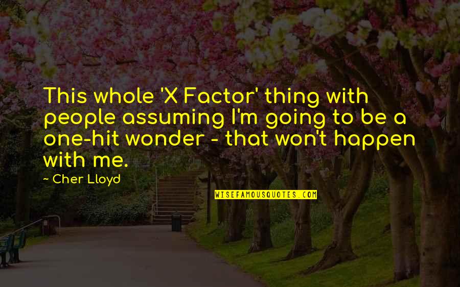 One Hit Wonder Quotes By Cher Lloyd: This whole 'X Factor' thing with people assuming