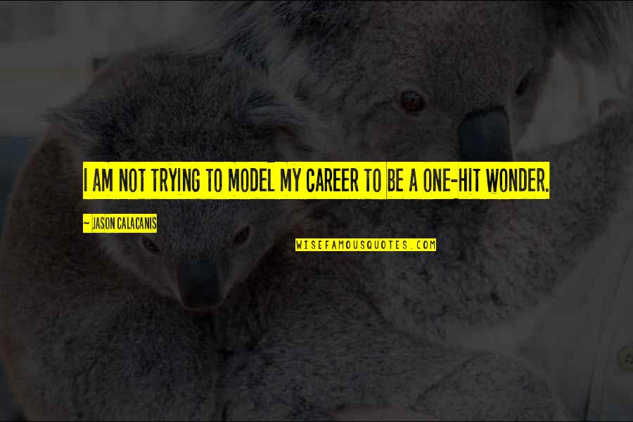 One Hit Wonder Quotes By Jason Calacanis: I am not trying to model my career