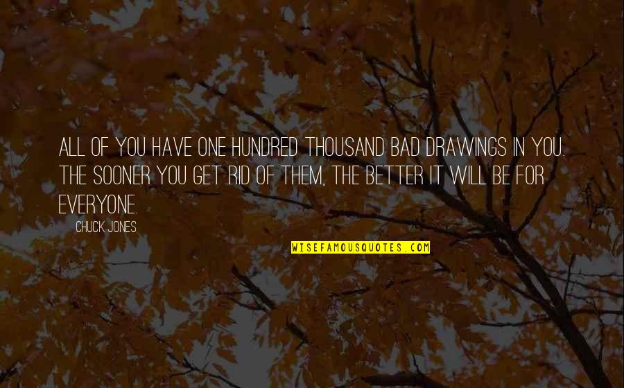 One Hundred Quotes By Chuck Jones: All of you have one hundred thousand bad One Hundred Quotes By Chuck Jones: All of you have one hundred thousand bad