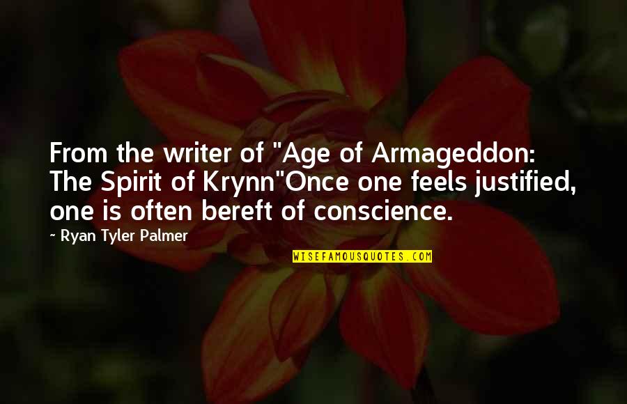 One Inspirational Quotes By Ryan Tyler Palmer: From the writer of "Age of Armageddon: The