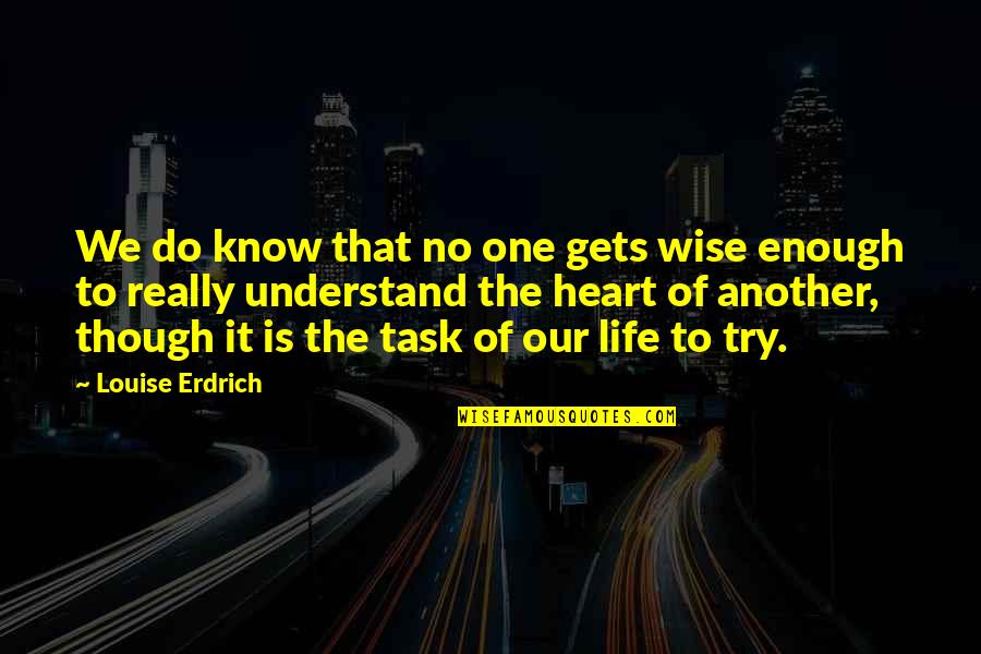 One Life Is Not Enough Quotes By Louise Erdrich: We do know that no one gets wise