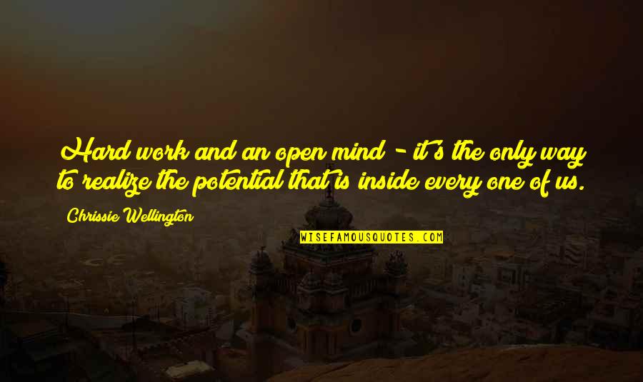 One Mind Quotes By Chrissie Wellington: Hard work and an open mind - it's