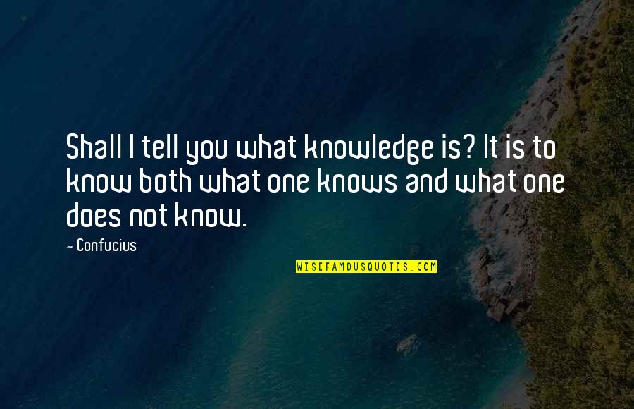 One Of Confucius Quotes By Confucius: Shall I tell you what knowledge is? It