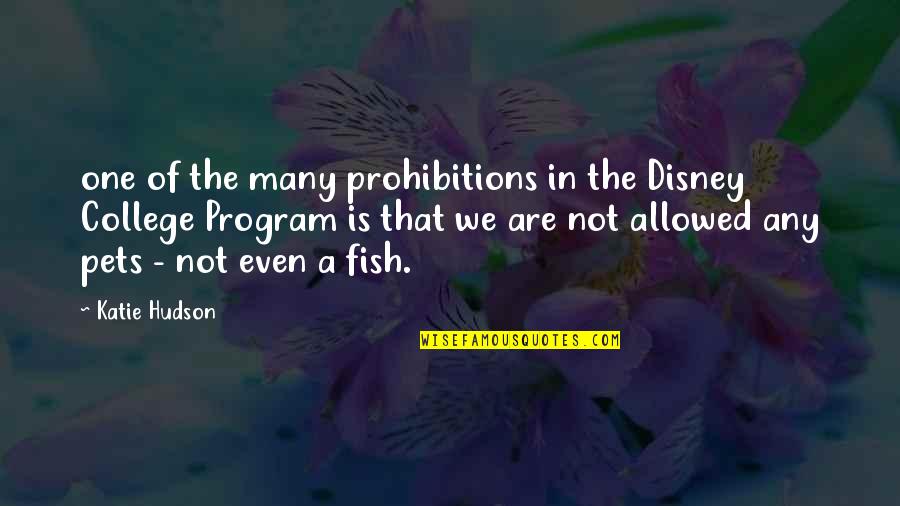 One Of Many Quotes By Katie Hudson: one of the many prohibitions in the Disney