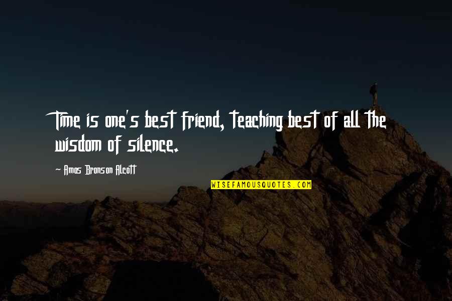 One Of The Best Friend Quotes By Amos Bronson Alcott: Time is one's best friend, teaching best of One Of The Best Friend Quotes By Amos Bronson Alcott: Time is one's best friend, teaching best of
