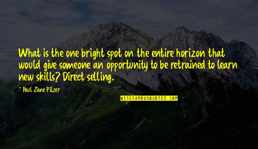 One Opportunity Quotes By Paul Zane Pilzer: What is the one bright spot on the