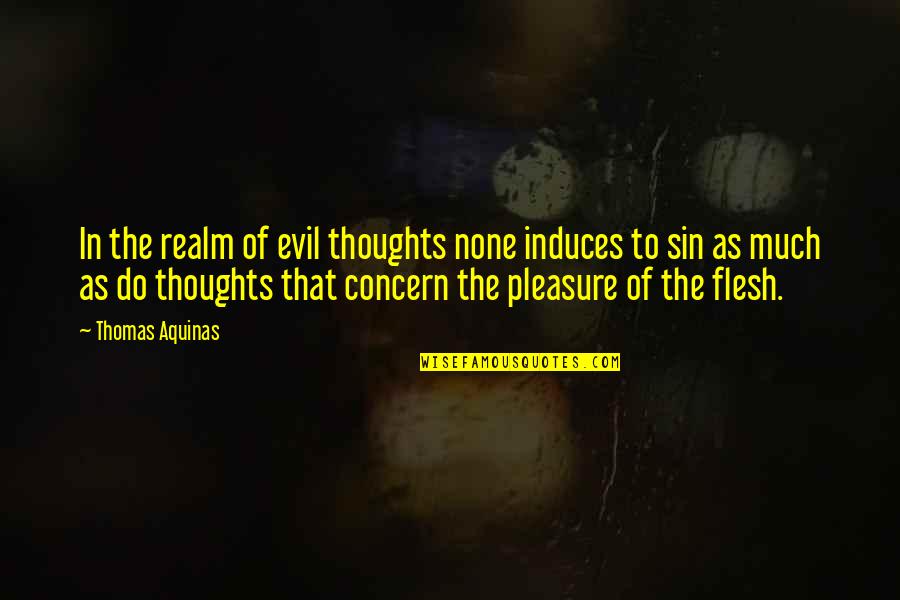 One Outs Quotes By Thomas Aquinas: In the realm of evil thoughts none induces