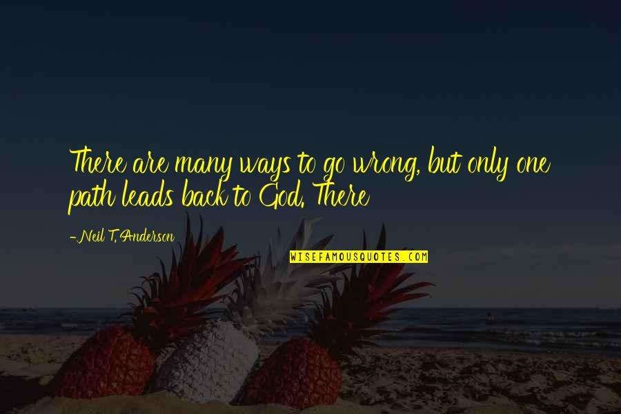 One Path Quotes By Neil T. Anderson: There are many ways to go wrong, but