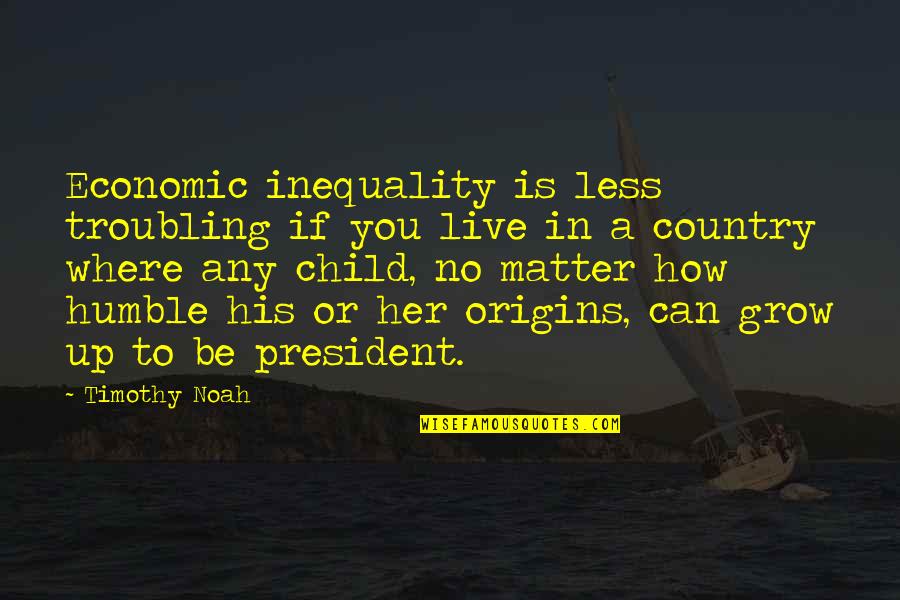 One Time Meeting Quotes By Timothy Noah: Economic inequality is less troubling if you live