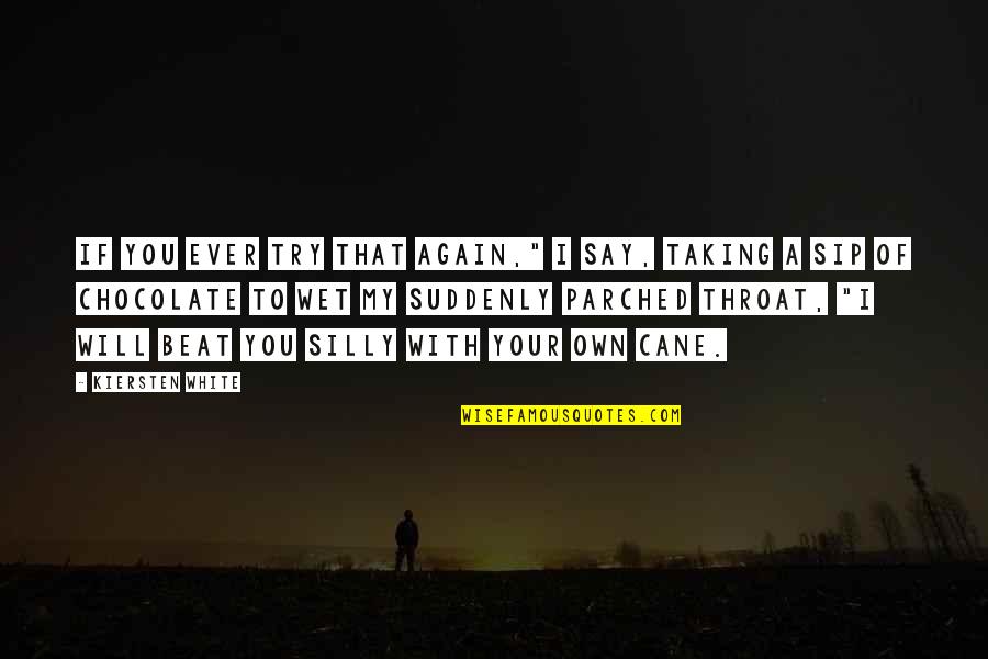 One Tree Hill Inspirational Life Quotes By Kiersten White: If you ever try that again," I say,