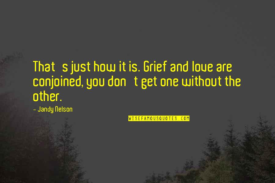 One Without The Other Quotes By Jandy Nelson: That's just how it is. Grief and love