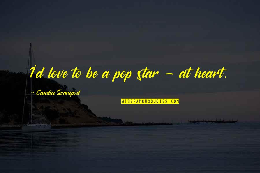 One Word Allah Quotes By Candice Swanepoel: I'd love to be a pop star - One Word Allah Quotes By Candice Swanepoel: I'd love to be a pop star -