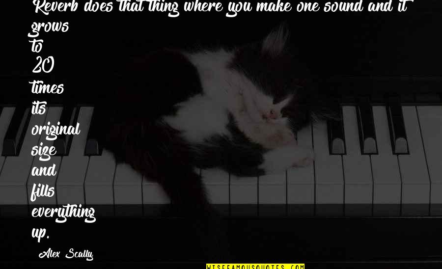One You Quotes By Alex Scally: Reverb does that thing where you make one One You Quotes By Alex Scally: Reverb does that thing where you make one